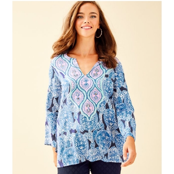 Lilly Pulitzer Renato Silk Tunic - Picture 1 of 7